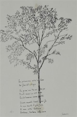 Renzo Biasion LA PRIMAVERA litografia su carta, cm 24x17 esemplare 10 su 11...