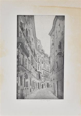 Federica Galli QUADRILATERO TORINO incisione su carta, cm 70x49,5 (lastra cm...