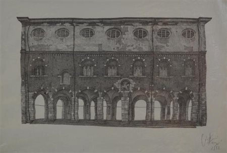 Ignoto COMPOSIZIONI. VEDUTE litografie, cm 34x49 fimate, numerate e datate...
