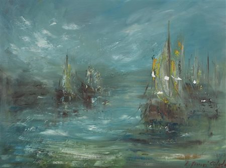 Ferrisi L. MARINA olio su tela, cm 60x80 sul fronte: firma L'opera presenta...