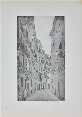 Galli Federica QUADRILATERO incisione su carta, cm 70x50 (lastra cm 49,5x28)...