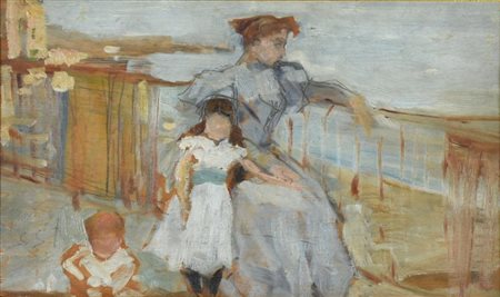 Anonimo UNA GIORNATA DI SOLE olio su tavola, cm 20x33