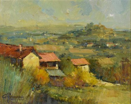 Francisetti Gilberto SILENZI COLLINARI ALTO MONFERRATO olio su cartone, cm...
