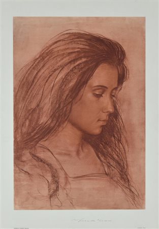 Moroni Fiorello MANUELA stampa su carta, cm 70x50 sul fronte: firma Edizione...