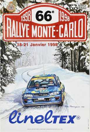 66ème RALLYE MONTE-CARLO 1998 cm 60x40 Manifesto originale del 66esimo Rally...