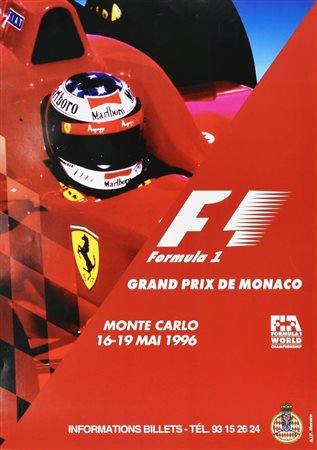 MANIFESTO GRAND PRIX DE MONACO 96 cm 59,5x45 Manifesto originale del Gran...