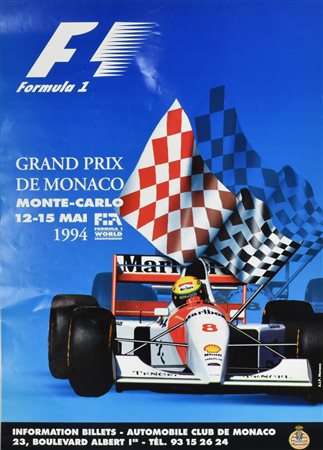 MANIFESTO GRAND PRIX DE MONACO 94 cm 60x40 Manifesto originale del Gran...