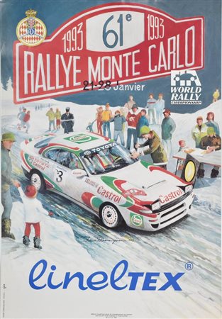 61ème RALLYE MONTE-CARLO 1993 cm 60x40 Manifesto originale del 61esimo Rally...
