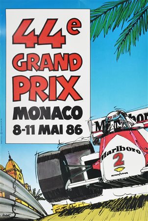 MANIFESTO 44ème GRAND PRIX MONACO 86 cm 60x40 Manifesto originale del 44esimo...