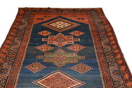 IMPORTANTE TAPPETO KAZAK CAUCASO cm 630x160 Buone condizioni generali con...