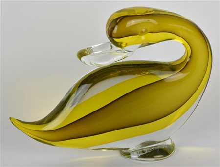 PAPERA IN VETRO DI MURANO Italia, 1960 circa cm 24x29x7