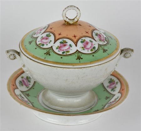 GRANDE TAZZA DA PUERPERA Grande tazza da puerpera e piatto in ceramica...