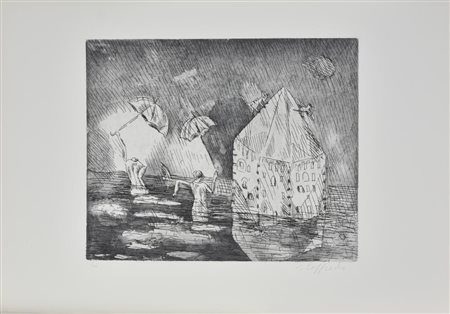 Silvio Loffredo PAURA IN PIAZZA SAN GIOVANNI. 1996 Acquaforte e acquatinta....