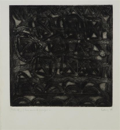 Luciano Lattanzi LOTTO DI 3 STAMPE I) Senza titolo. 1978. Acquaforte e...