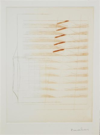 Agostino Bonalumi SENZA TITOLO. Serie di 3 acqueforti e acquatinta. mm...