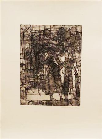 Shlomo Harush COMPOSIZIONE. 2001 Acquaforte e acquatinta. mm 600x455. Foglio:...