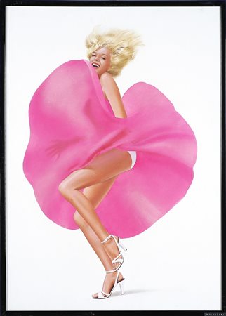 NON IDENTIFICATO AUTORE Senza titolo. Aerografia su carta. Cm 50,00 x 70,00....