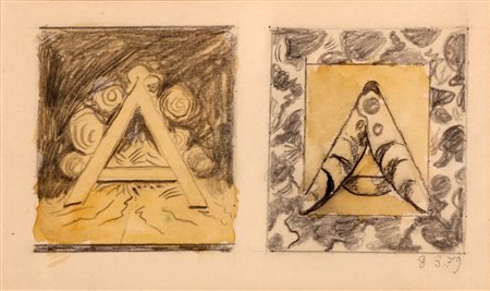 SUTHERLAND GRAHAM (1903 - 1980) Senza titolo. 1979. Tecnica mista su carta....