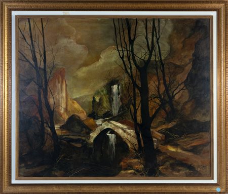 NON IDENTIFICATO AUTORE Senza titolo. 1997. Olio e tempera su tela. Cm 120,00...