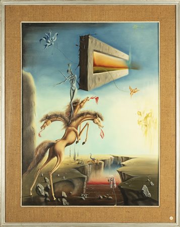 NON IDENTIFICATO AUTORE Il fiore più bello. Olio su tela . Cm 59,00 x 80,00....