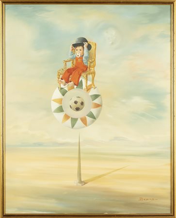 NON IDENTIFICATO AUTORE Senza titolo. Olio su tela . Cm 40,00 x 50,00. Firma...