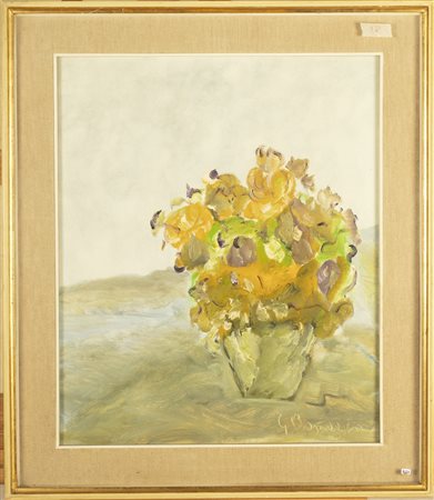 NON IDENTIFICATO AUTORE Senza titolo. 1968. Olio su tela . Cm 50,00 x 60,00....