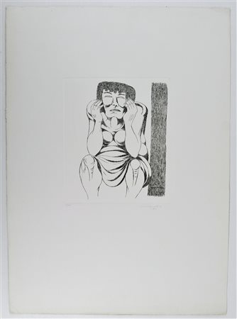MIGNECO GIUSEPPE (1908 - 1997) Senza titolo. 1972. Incisione. Cm 50,00 x...