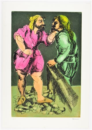 TERRUSO SAVERIO (1939 - 2003) I Bravi. Serigrafia. Cm 35,00 x 50,00. IV/XXX....