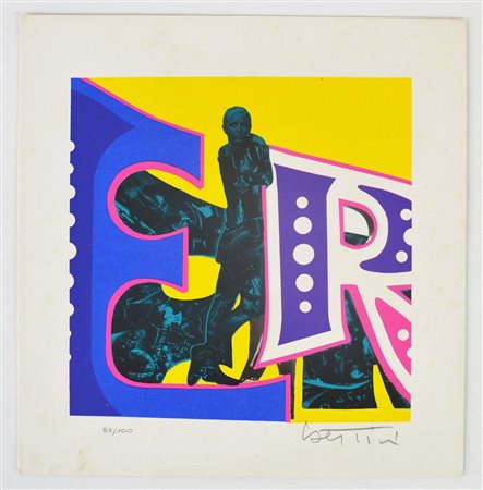 BERTINI GIANNI (1922 - 2010) Senza titolo. Serigrafia. Cm 30,00 x 29,00....
