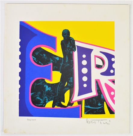 BERTINI GIANNI (1922 - 2010) Senza titolo. Serigrafia. Cm 30,00 x 29,00....