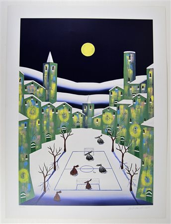 DA NORCIA PAOLO (n. 1953) Senza titolo. Litografia. Cm 80,00 x 60,00. XCI/C....