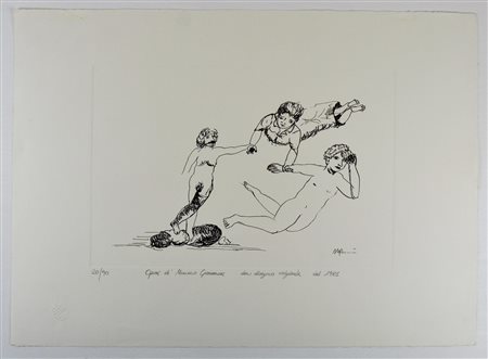 GERMANA' MIMMO (1944 - 1992) Senza titolo. Serigrafia. Cm 50,00 x 69,50....