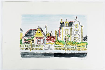 TAMBURI ORFEO (1910 - 1994) Senza titolo. Acquaforte ritoccata a mano. Cm...