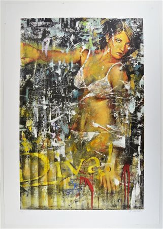 DEL VECCHIO MAURIZIO (n. 1962) Senza titolo. Serigrafia. Cm 100,00 x 70,00....