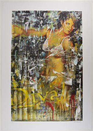 DEL VECCHIO MAURIZIO (n. 1962) Senza titolo. Serigrafia. Cm 100,00 x 70,00....