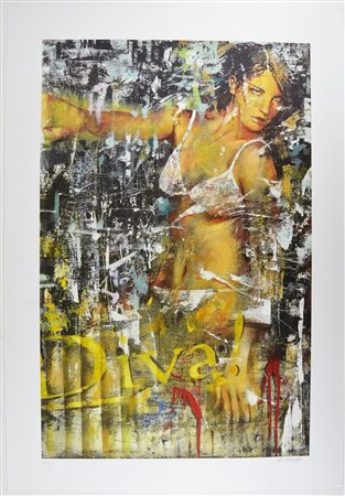 DEL VECCHIO MAURIZIO (n. 1962) Senza titolo. Serigrafia. Cm 100,00 x 70,00....