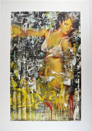 DEL VECCHIO MAURIZIO (n. 1962) Senza titolo. Serigrafia. Cm 100,00 x 70,00....