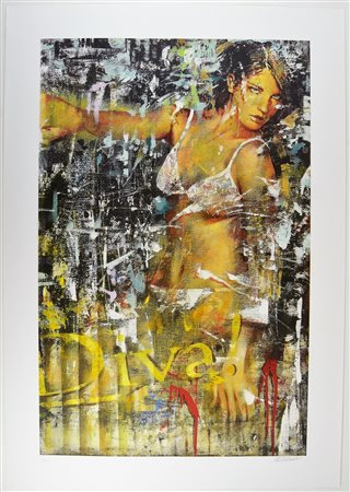 DEL VECCHIO MAURIZIO (n. 1962) Senza titolo. Serigrafia. Cm 100,00 x 70,00....