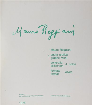 REGGIANI MAURO (1897 - 1980) Mauro Reggiani (cartella). 1976. Serigrafia. Cm...