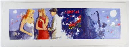 TROMBINI MINO (n. 1932) Senza titolo. Serigrafia. Cm 100,00 x 35,00. 18/150....