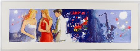 TROMBINI MINO (n. 1932) Senza titolo. Serigrafia. Cm 100,00 x 35,00. 21/150....