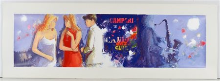 TROMBINI MINO (n. 1932) Senza titolo. Serigrafia. Cm 100,00 x 35,00. 20/150....