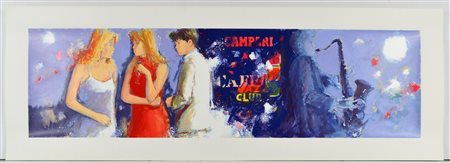 TROMBINI MINO (n. 1932) Senza titolo. Serigrafia. Cm 100,00 x 35,00. 22/150....