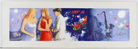 TROMBINI MINO (n. 1932) Senza titolo. Serigrafia. Cm 100,00 x 35,00. 28/150....