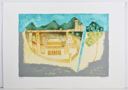BORGHI LEO (n. 1937) Senza titolo. Serigrafia. Cm 74,50 x 52,00. 32/120....
