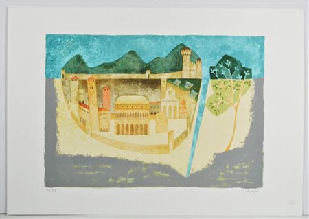 BORGHI LEO (n. 1937) Senza titolo. Serigrafia. Cm 74,50 x 52,00. 79/120....
