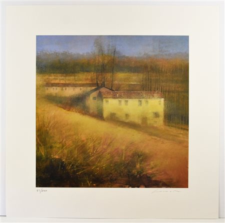 CROCIARA RENZO (n. 1950) Paesaggio. Serigrafia. Cm 70,00 x 70,00. 95/100....