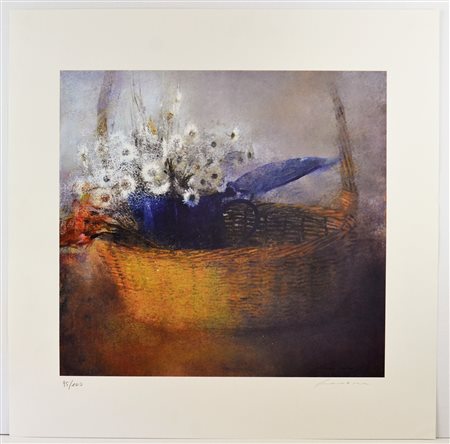 CROCIARA RENZO (n. 1950) Fiori di Campo. Serigrafia. Cm 70,00 x 70,00....