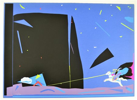 NON IDENTIFICATO AUTORE Senza titolo. Serigrafia. Cm 70,00 x 50,00. 53/190....