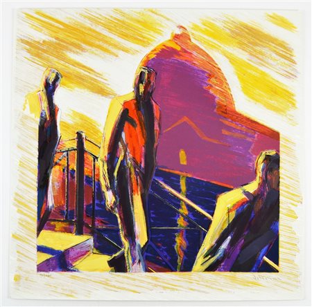 NON IDENTIFICATO AUTORE Senza titolo. Serigrafia. Cm 50,00 x 50,00. 90/100....